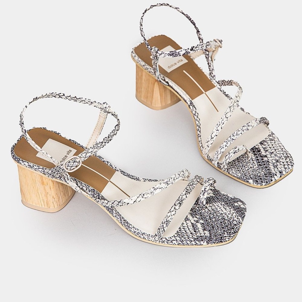 DV Zyda Heels in Stone Snake - Picture 2 of 7